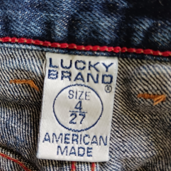 Vintage 90's Lucky Brand wideleg Jeans Size 4 dark wash - Picture 7 of 15